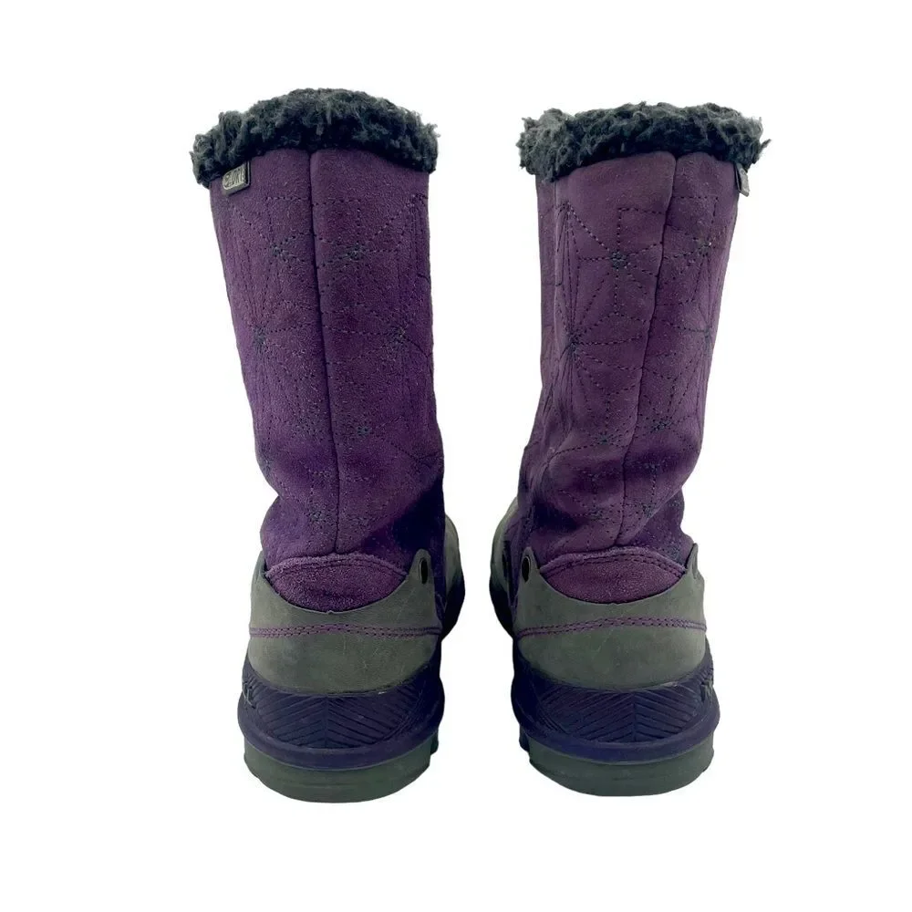 Ladies Merrell SilverSun Waterprooof Plum Suede Snow Boots Size 6